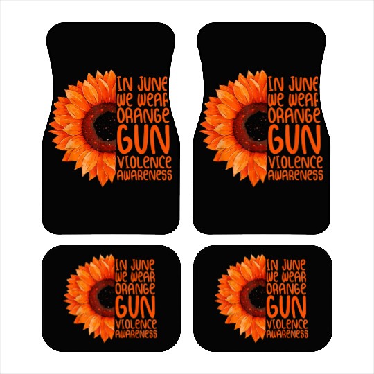 We Wear Orange Gun Violence Awareness Day Car Mats