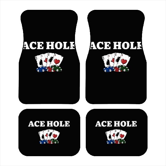 Ace Hole Gambler Poker Gambling Poker Player Card Car Mats