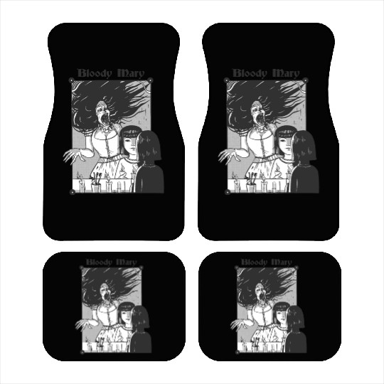 Bloody Mary Creepy Scary Horror Halloween Bloody M Car Mats
