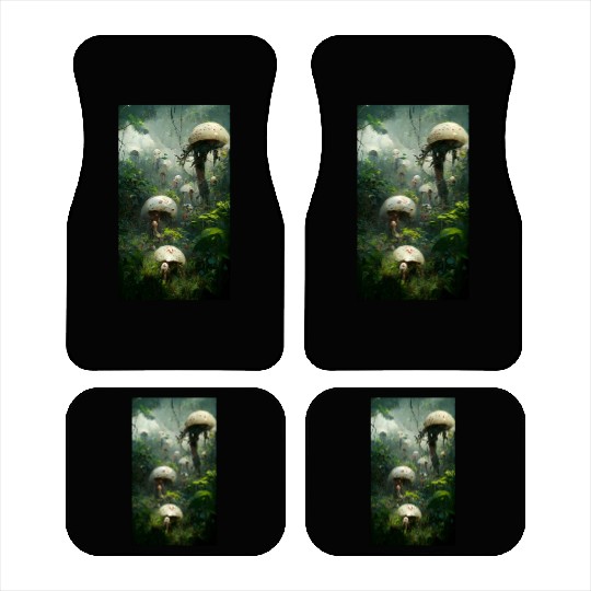 Mushrooms in the jungle. Unusual mushrooms in the Car Mats