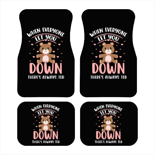Bear Stuffed Animal Family Pregnant Car Mats