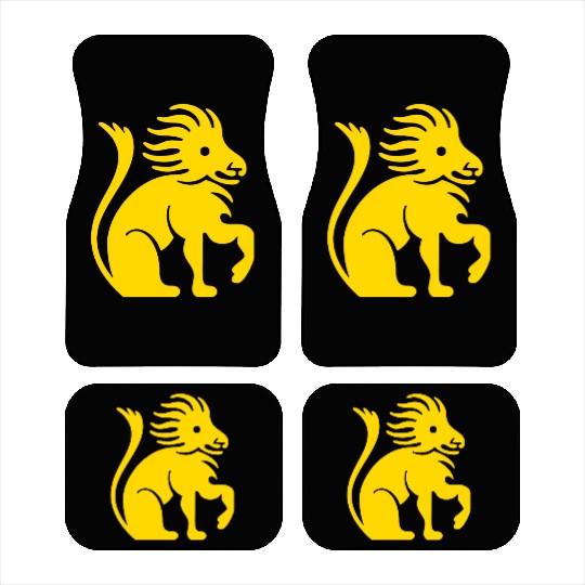leo zodiac gold lion king Car Mats
