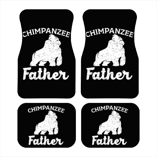 Chimpanzee Father Monkey Wildlife Animal Zookeeper Car Mats
