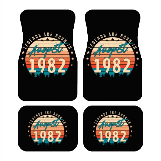 40th Birthday August 1982 Car Mats
