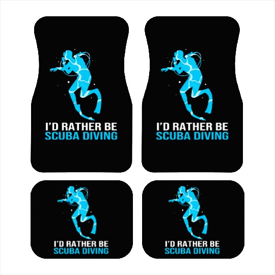 Funny Scuba Diver Id Rather Be Scuba Diving Car Mats