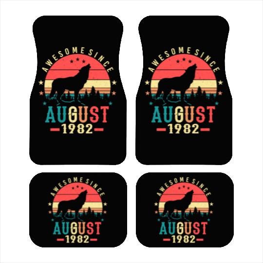 40th Birthday August 1982 Car Mats