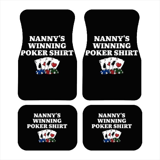 Nanny's Winning Poker Car Mats Poker Player Grandma