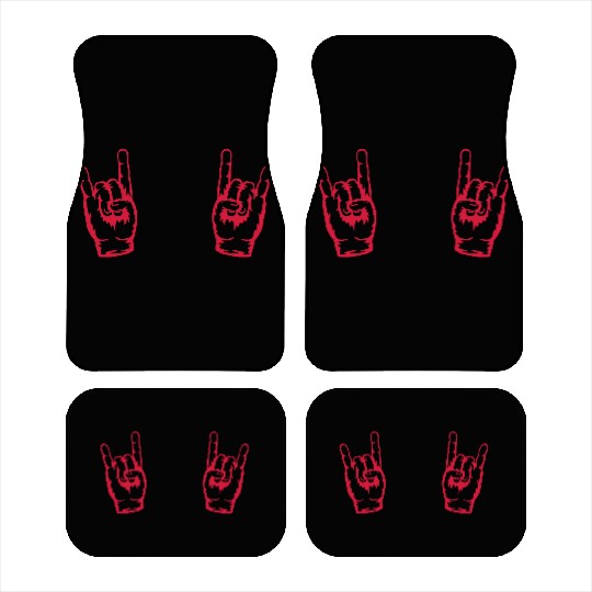 Heavy metal logo hand Car Mats