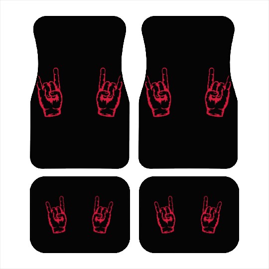 Heavy metal logo hand Car Mats