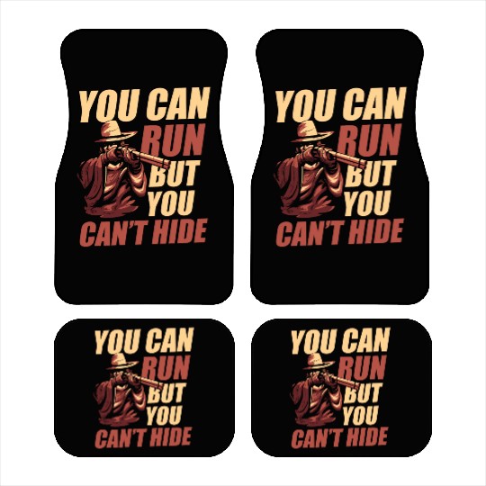 Western Revolver Sheriff Star Car Mats