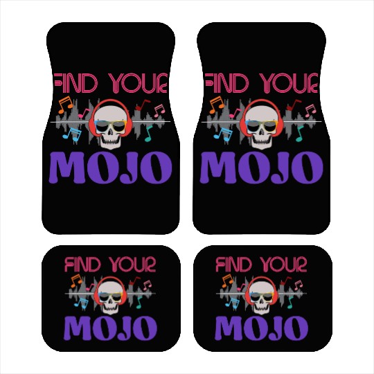 Find Your Mojo Colorful Violet Pink Retro Font Car Mats