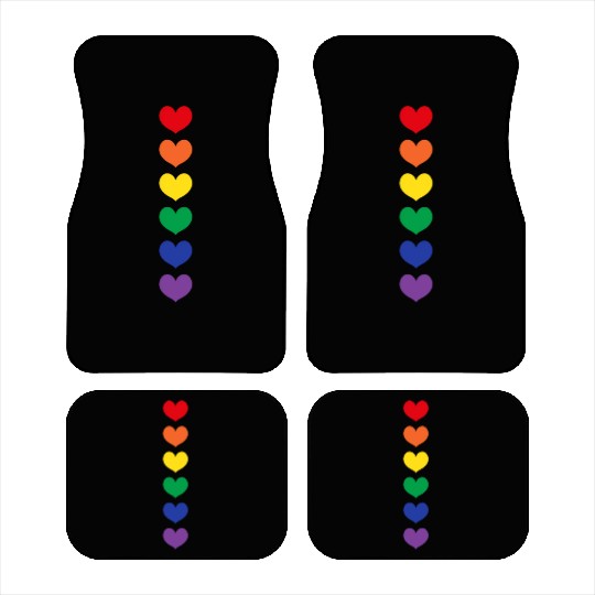 Lgbtq Gay Pride Month Rainbow Love Is Love Car Mats