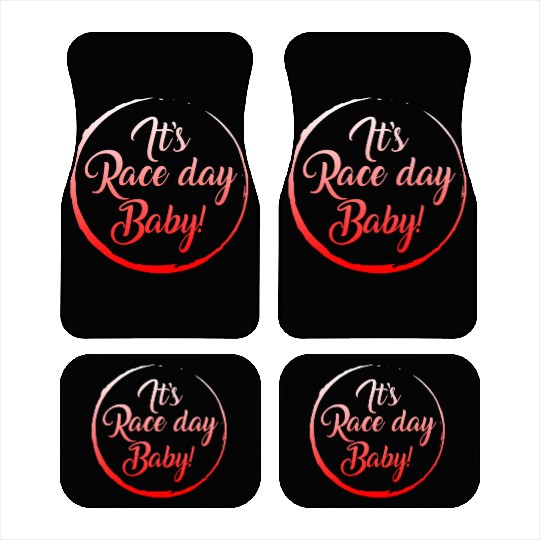 Racing Car Mats, It's Race Day Baby Car Mats, Racing