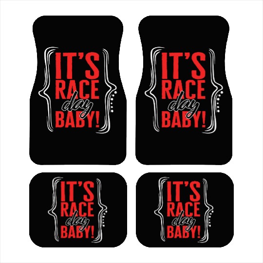 Racing Car Mats, It's Race Day Baby Car Mats, Racing