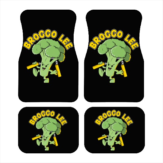 Brocco Lee Vegetable Vegetarian Vegan Broccoli Car Mats