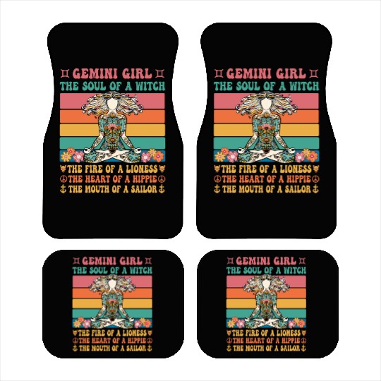 Gemini Girl Astrology Sign Car Mats