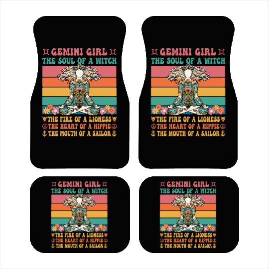 Gemini Girl Astrology Sign Car Mats