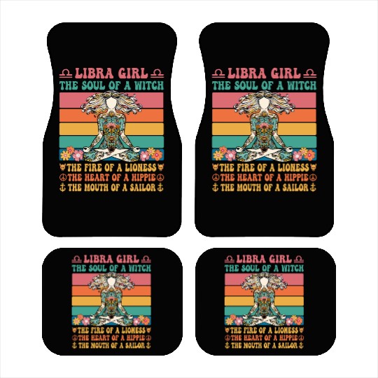 Libra Girl Astrology Sign Car Mats