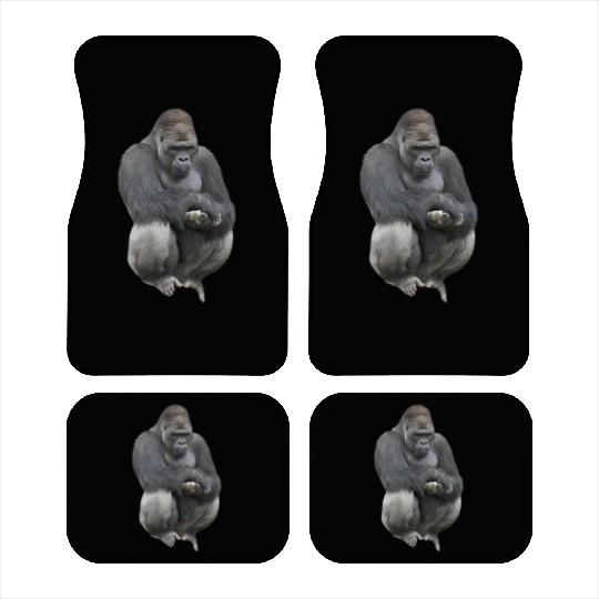 Majestic Gorilla Silhouette Design Car Mats