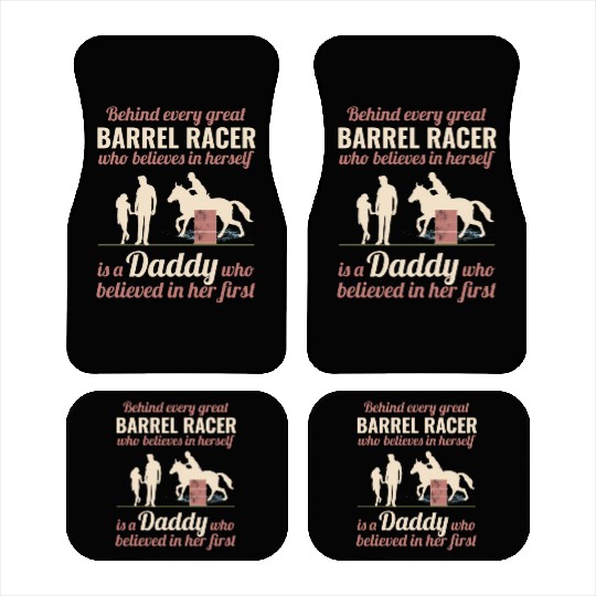 Barrel Racer Racing Horse Riding Dad Fathers day Car Mats