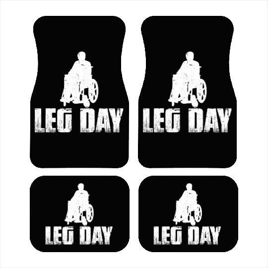 Leg Day Handicapped Wheelchair 20 Car Mats