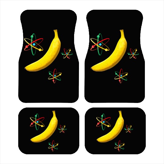 Yellow Banana Fruits Atom Chemistry Element Scienc Car Mats