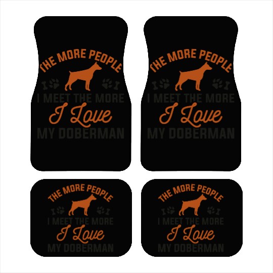 I Love My Doberman Car Mats