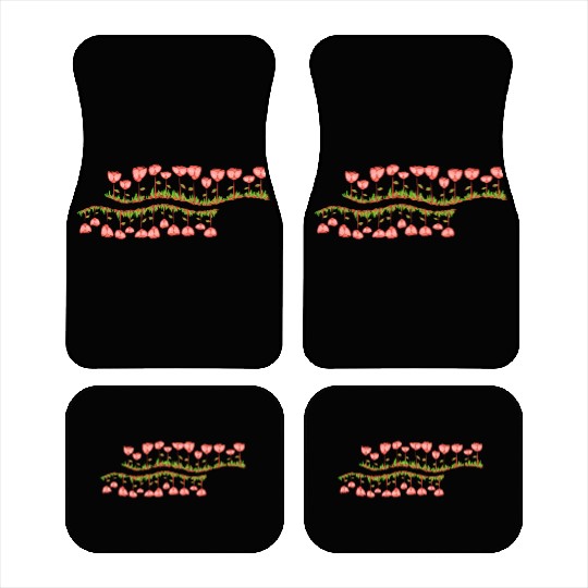 nature line wave grass flowers Car Mats