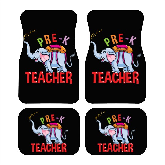 Back To School Elephant Pre-K Teacher Car Mats