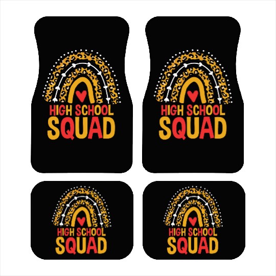 Back To School Leopard High School Squad Car Mats