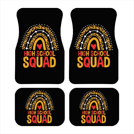 Back To School Leopard High School Squad Car Mats