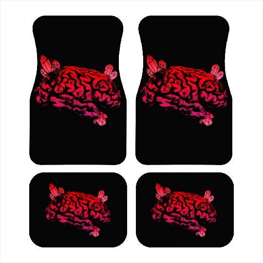 Brain with Crystal - Red Car Mats