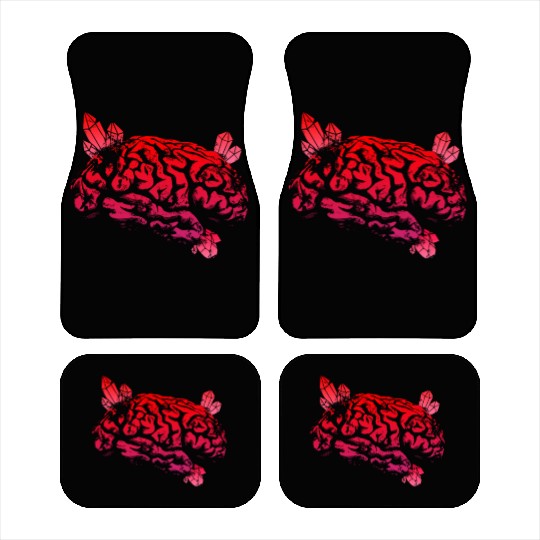 Brain with Crystal - Red Car Mats