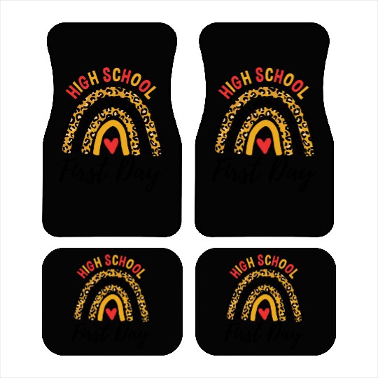 Rainbow First Day Of School High School Teacher Car Mats