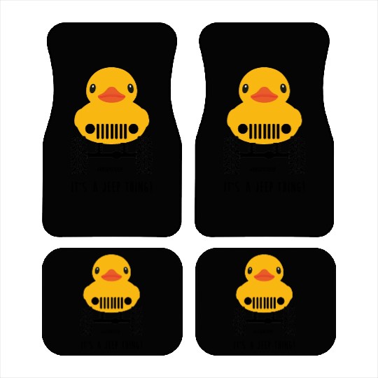Jeep Cute Rubber duck on Offroad wheels duckduck Car Mats