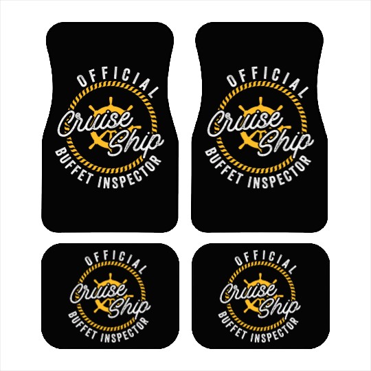 Funny Cruise Ship Buffet Inspector Partners Car Mats