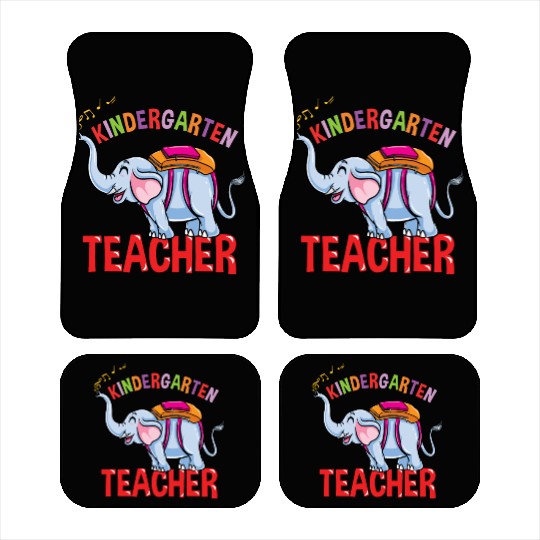Back To School Elephant Kindergarten Teacher Car Mats