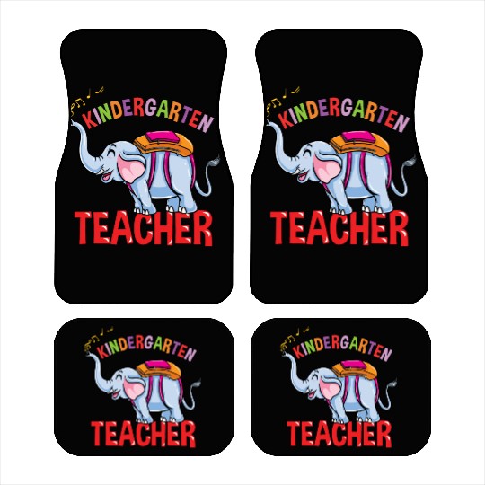 Back To School Elephant Kindergarten Teacher Car Mats