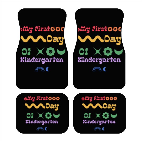 My First Day Of Kindergarten Teacher Student cute Car Mats