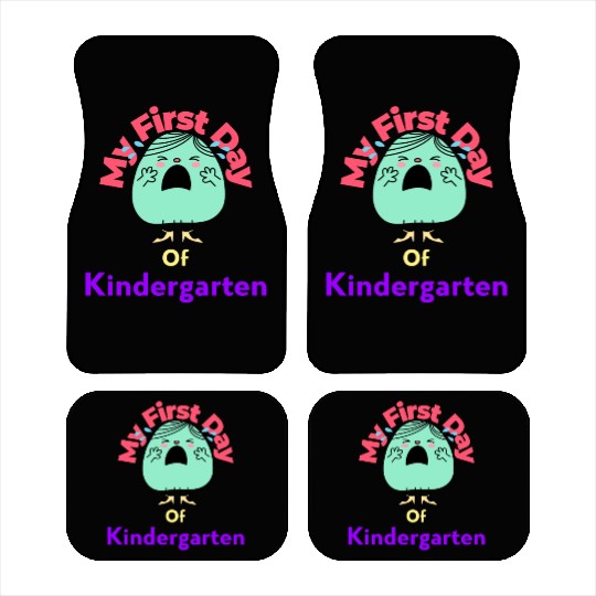 My First Day Of Kindergarten Teacher Student cute Car Mats