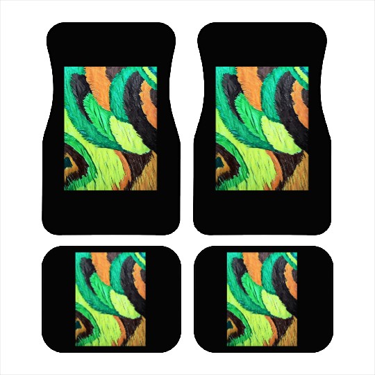 Colorful flow grass art Car Mats