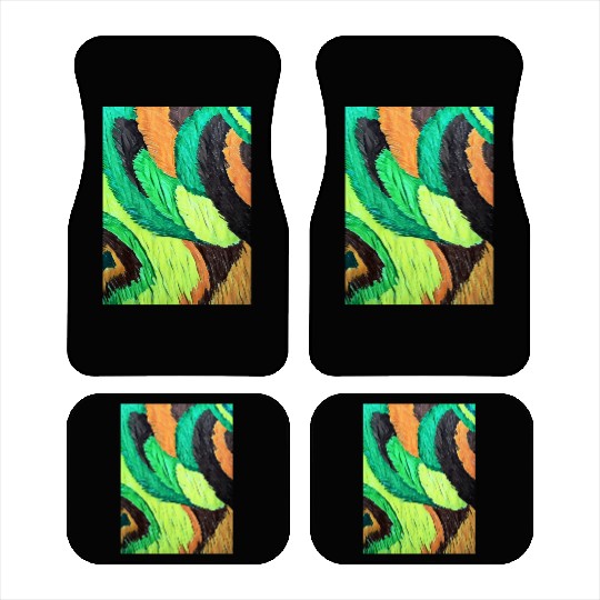 Colorful flow grass art Car Mats