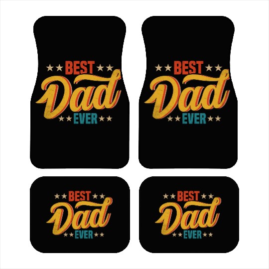 Best Dad Ever Vintage Design Car Mats