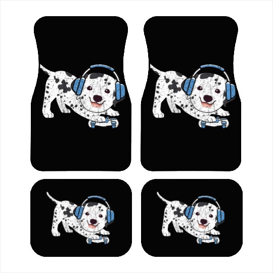 Video Game Player Paw Puppy Breeder Dalmatian Dog Car Mats