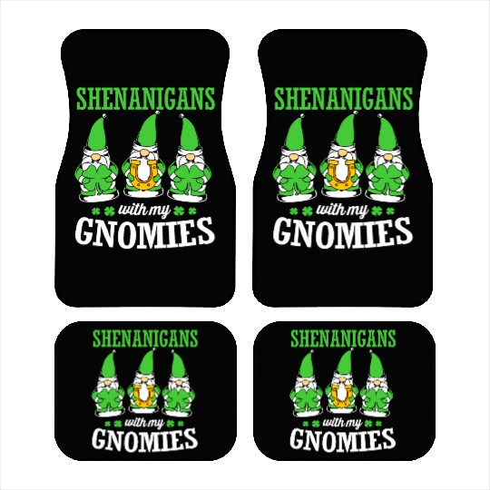 Clover St Patricks Day Shenanigans With My Gnomies Car Mats
