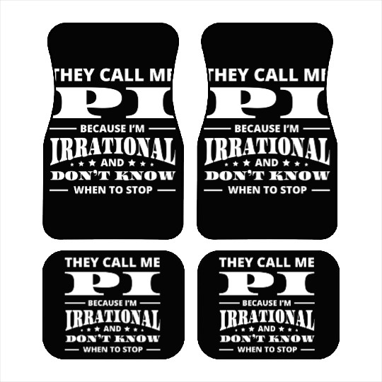 Funny Pi Day Car Mats