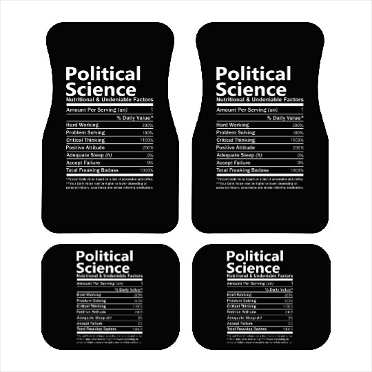 Political Science Car Mats - Nutritional And Undeni