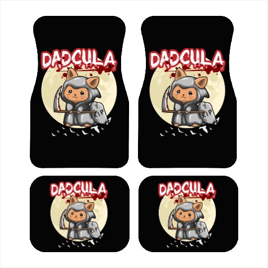 Dadcula Dracula Vampire Dad Funny Halloween Party Car Mats