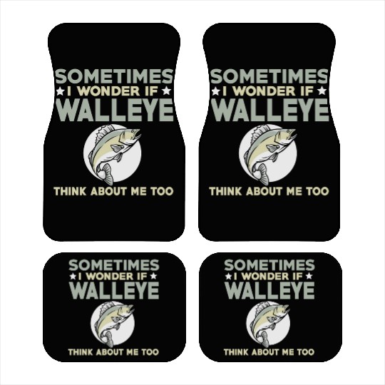 Funny Walleye Fishing Lover Car Mats