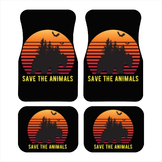 Save The Animals Earth Day Car Mats